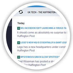Distribute content that's relevant to your audience from our RSS reader.