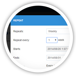 Tired of repeating yourself? Schedule  posts to repeat at regular intervals.