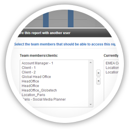 Share reports with team members or clients for group collaboration.